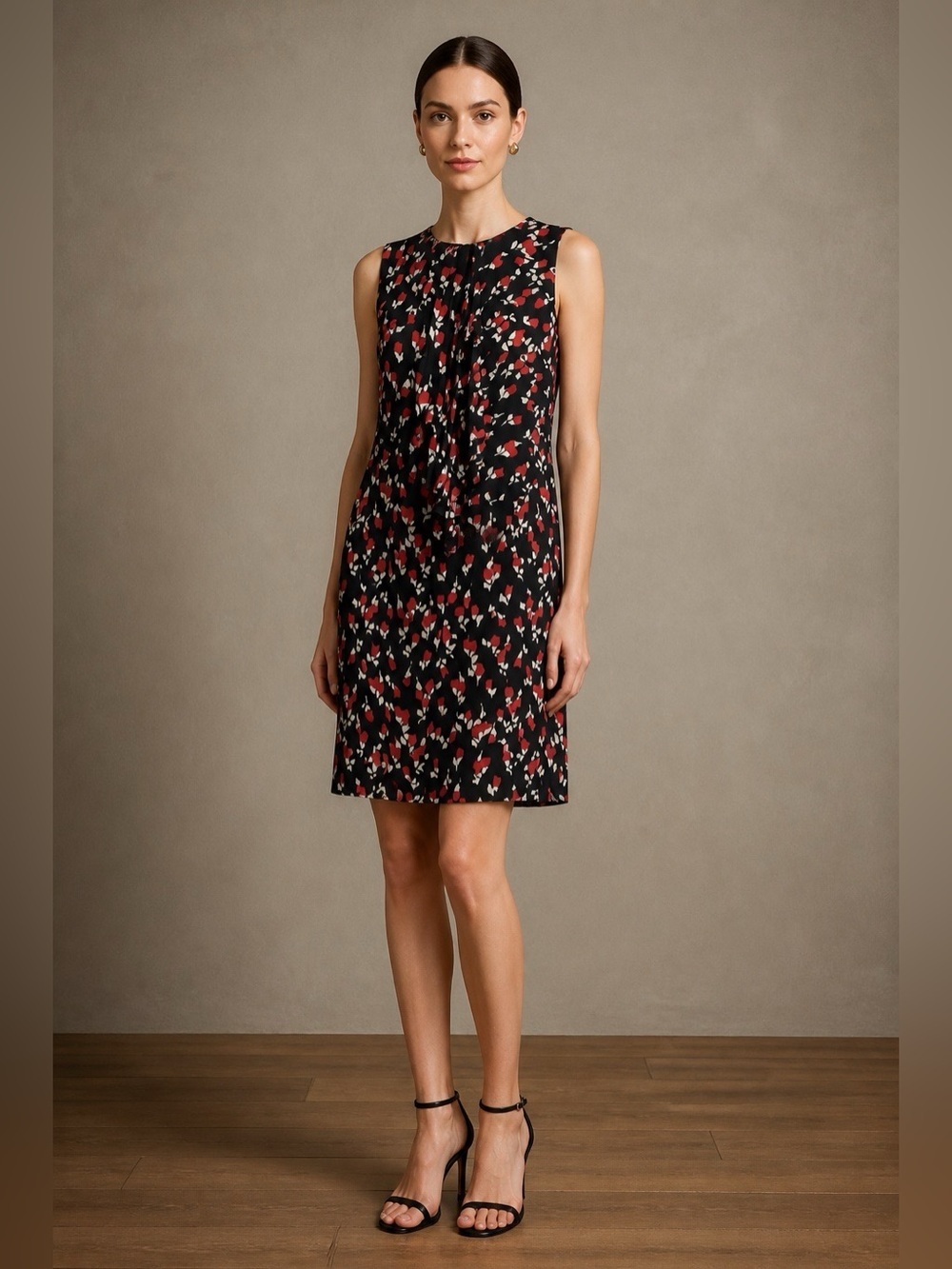 MARNI Dress Womens 38 Silk Dark Floral Party Cocktail Wedding Guest Elegant Glam